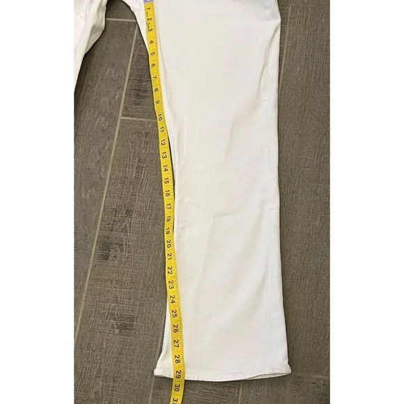 J. Crew Women’s Skinny Flare Jeans Size 29 White Stretch Zipper Pockets Denim - Picture 8 of 15